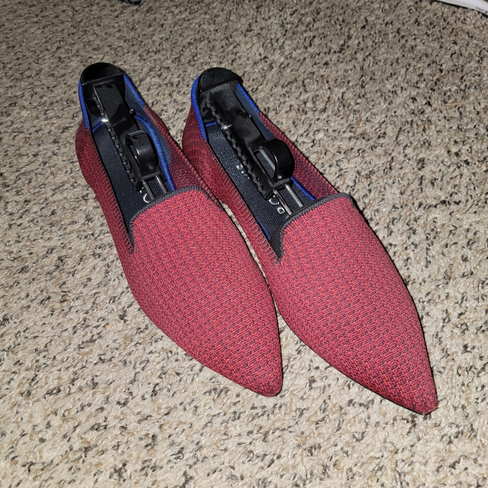 Rothys Scarlet Tweed Loafers 9.5
